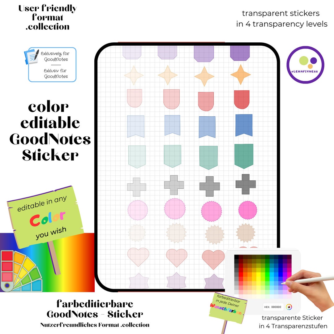 Digital Magic Stickers for Goodnotes | Color Editable | Magic Stickers ...