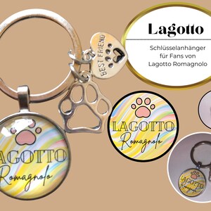 Lagotto romagnolo sleutelhanger kleurrijk cadeautip afbeelding 10