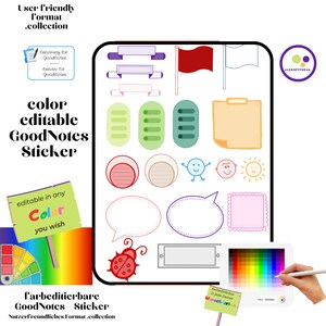 Digital magic stickers for GoodNotes | color editable | magic stickers