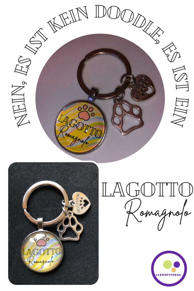 Lagotto romagnolo sleutelhanger kleurrijk cadeautip afbeelding 5