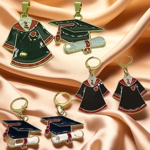 Schmuckset für Abitur, Schulabschluss, Bachelor oder Master – Ohrringe und Kettenanhänger