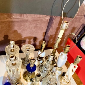 Antique table lamps. Choice of several table lamps. All need Re-wired. All sold separately. 1.