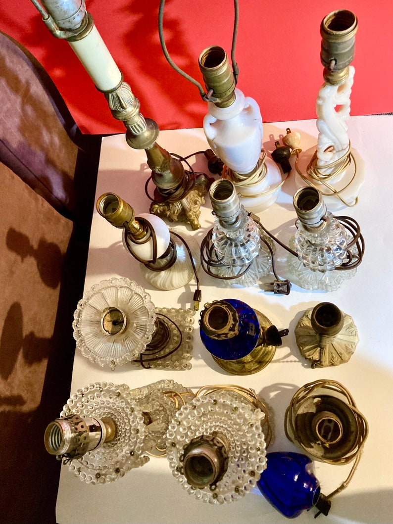 Antique table lamps. Choice of several table lamps. All need Re-wired. All sold separately. image 2