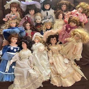Vintage porcelain dolls from the 1960's 1970's 1980's & 1990's