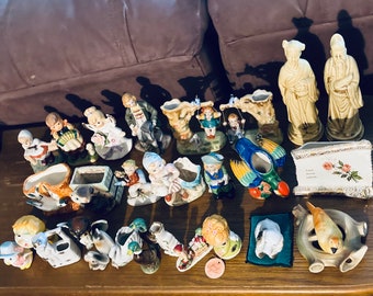 Antique to vintage ceramics stamped occupied Japan Japan Irene Germany & no mark. Sold separately.