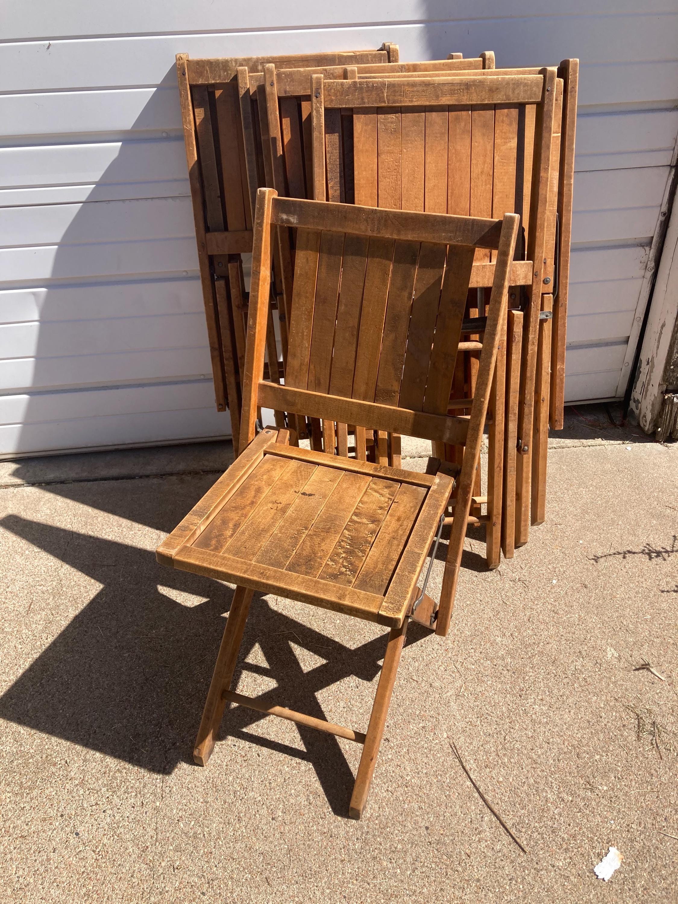 Vintage Wooden Fold up Auditorium Chairs. - Etsy