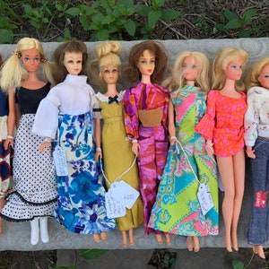 1966 Francie and other barbie dolls.