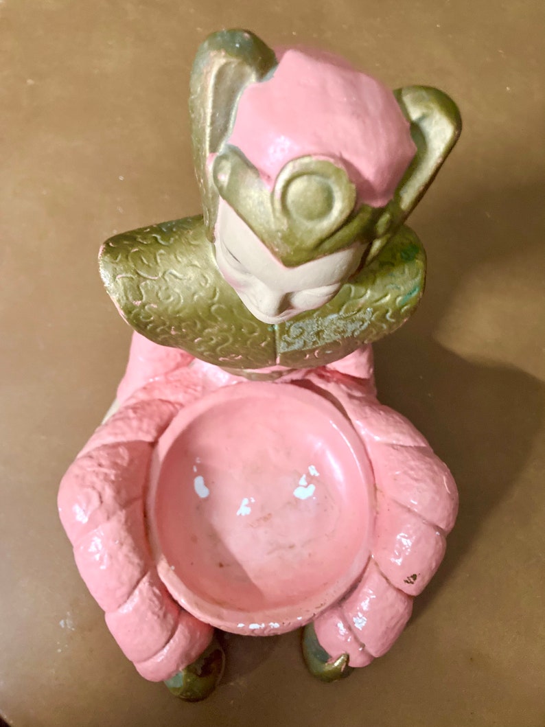 Art Deco Sitting Asian Chalkware. Vintage Chalk Ware. Early Chalkware