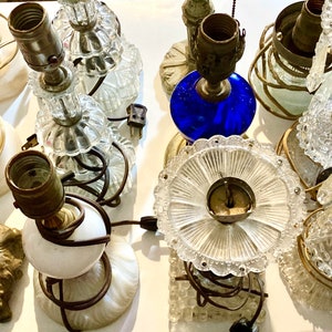 Antique table lamps. Choice of several table lamps. All need Re-wired. All sold separately. 5&6