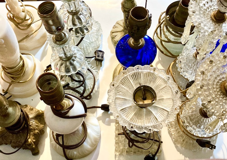 Antique table lamps. Choice of several table lamps. All need Re-wired. All sold separately. 5&6