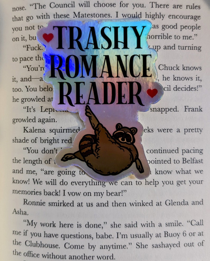 Trashy Romance Reader Sticker Spicy Books Smutty Romance Etsy