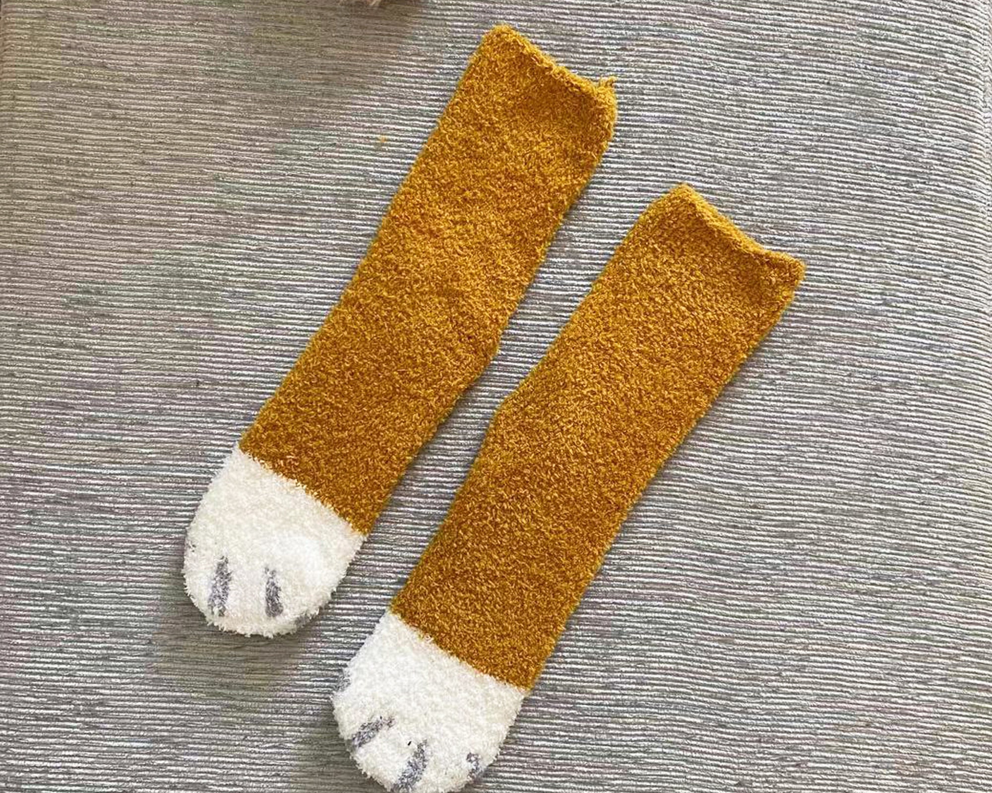 Coral Fleece Socks Cat Paw Socks Thickened Floor Socks Snow - Etsy UK