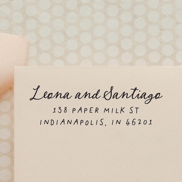 Hand Drawn Address Stamp, Whimsical Return Address Stamp, Handwriting Self-Inking Wedding Invitation Stamp, Housewarming Gift
