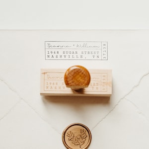 Minimalist Return Address Stamp, Personalized Self Inking or Rubber Stamp, Border Wedding Stamp, Simple Frame Custom Return Address Stamp