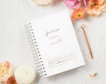 Unser Hochzeitsplaner Buch, Future Mrs. Hochzeitsplaner, Rosegold Folie, Hochzeit Hardcover Buch, Beste Freundin Hochzeitsgeschenk für Braut, Gianna