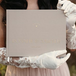 Personalized Guest Book, Custom Wedding Sign In Book for Reception or Engagement Party, Instant Photo Book