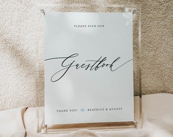 Sign Our Guestbook Sign, Please Sign Our Guestbook, Minimalist Wedding Guestbook Sign, Beatrice