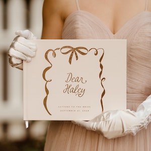Querida futura novia, Libro de cartas para la novia, Recuerdo personalizado para despedida de soltera, Libro de firmas para despedida de soltera, Libro de visitas para despedida de soltera