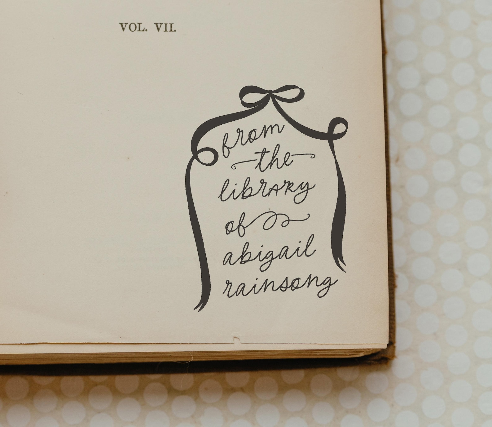 Bow Book Stamp