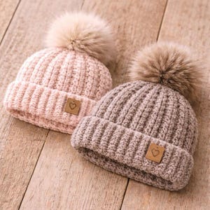 Easy Baby Beanie Crochet Pattern, Cozy Winter Hat step by step PDF, Beginner Friendly