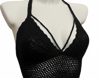 Crochet Halter Top Pattern PDF, Easy Crochet Bralette, Summer Crochet Crop Top, Beginner Friendly Wearable
