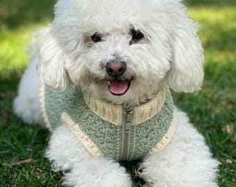 Easy Crochet Dog Sweater Pattern, Simple Dog Coat with Zipper. Step by step PDF
