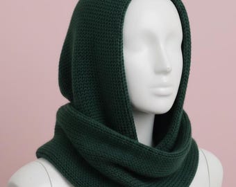 Easy Crochet Hood Scarf Pattern, Textured Snood