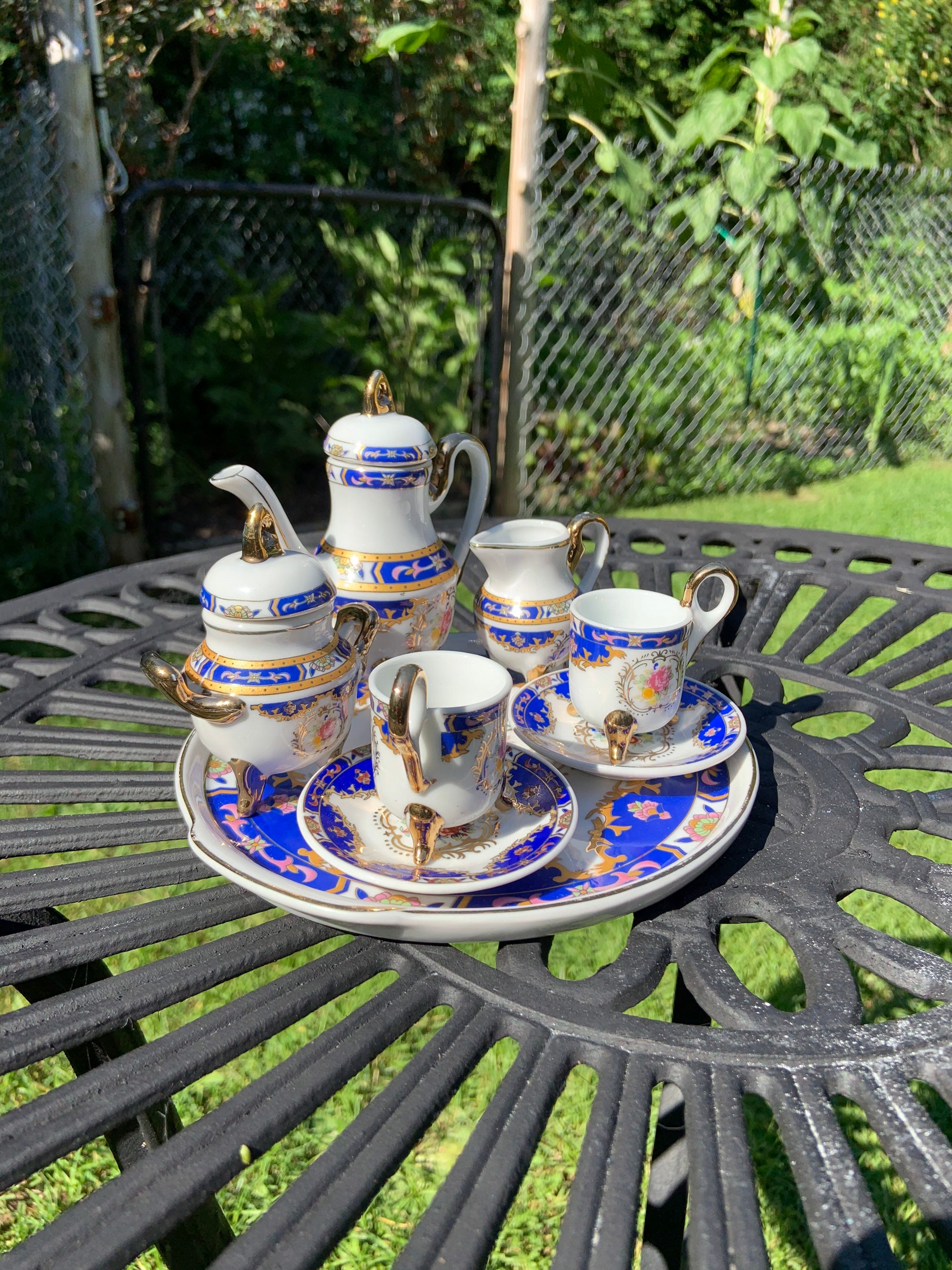 Adeline Collection Miniature Tea Set Adeline 10 Piece Mini Etsy