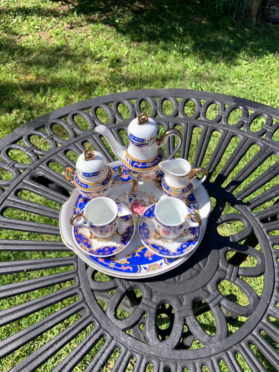Adeline Collection Miniature Tea Set Adeline 10 Piece Mini Etsy
