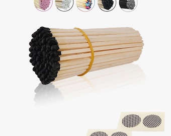 Black Safety Matches: 4-Inch Long Reach, 100-Stick Bulk Pack