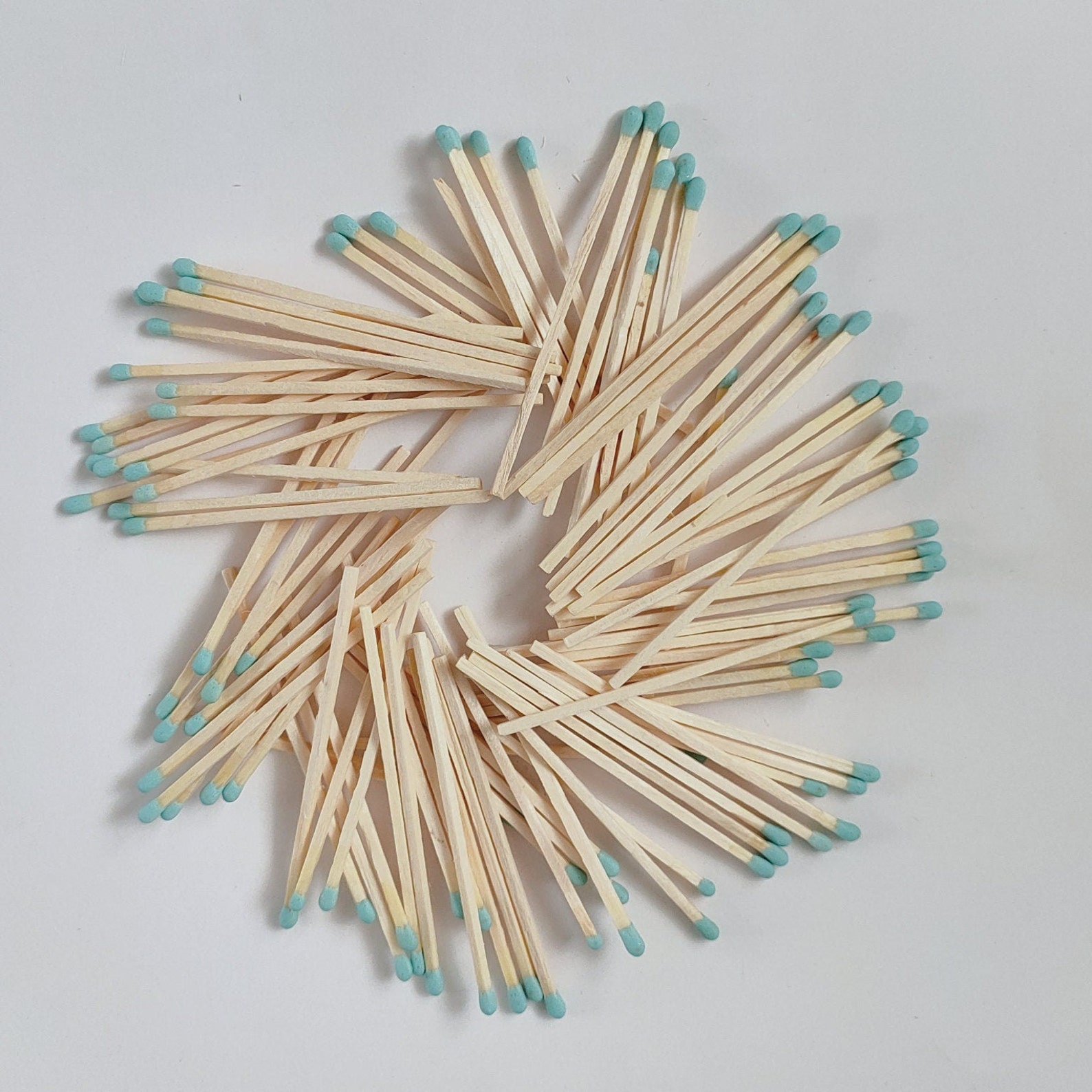 Safety match 4 Light Blue tip match stick Etsy