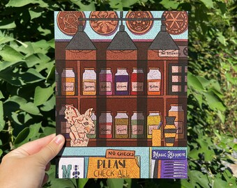 Magic Box Art Print – Buffy the Vampire Slayer Inspired Illustration