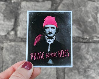 Naklejka winylowa „Punny Edgar Allan Poe” – 3 cale
