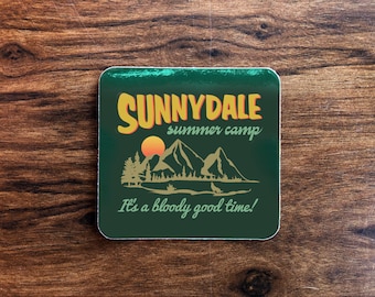 Sunnydale Summer Camp 3 Inch Vinyl Sticker, Inspired by Buffy the Vampire Slayer, Perfect for Laptops, Water Bottles, Notebooks, and more!