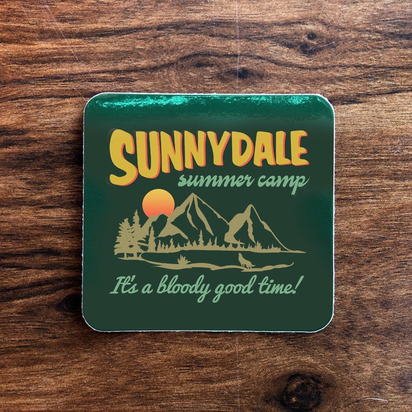 Sunnydale Summer Camp 3 Inch Vinyl Sticker, Inspired by Buffy the Vampire Slayer, Perfect for Laptops, Water Bottles, Notebooks, and more!