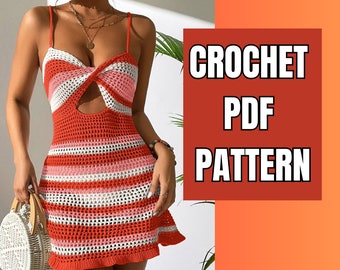 Crochet Summer Dress Pattern DIY Pattern Summer Dress PDF Pattern, Crochet Sundress, Modern Crochet