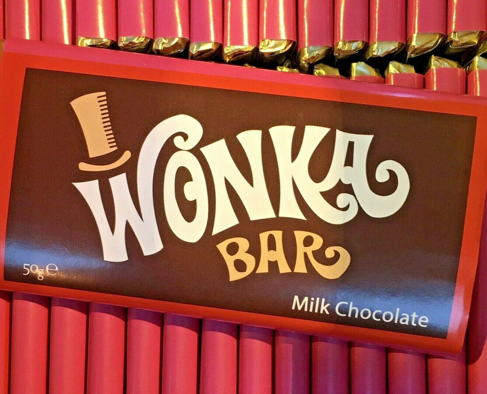 Ou Acheter Du Chocolat Wonka En France Willy Wonka 50g Bar Chocolat au lait authentique avec un | Etsy