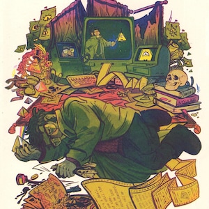 Fino alla fine del tempo Stampa Risograph