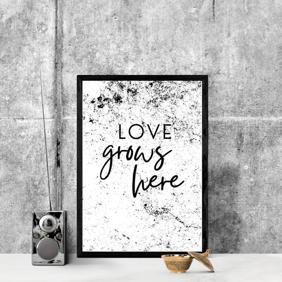 Love Grows Here Printable Wall Art | Etsy