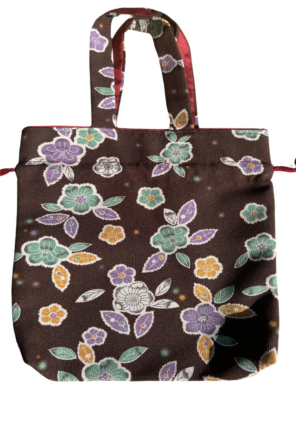 Kimono Kinchaku Bag: Japanese Drawstring Wristlet Pouch - Etsy