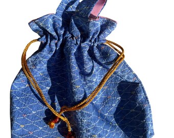 Kimono Kinchaku Bag: Japanese Drawstring Wristlet Pouch - Etsy