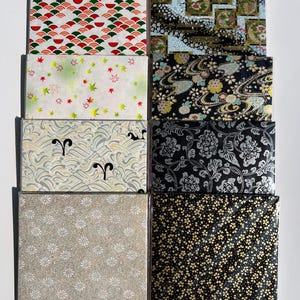 Papier origami Yuzen Chiyogami Washi : motifs assortis 6 x 6 po (40 feuilles) image 9