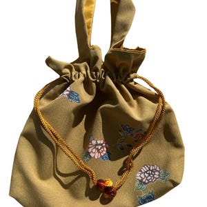 Kimono Kinchaku Bag: Japanese Drawstring Wristlet Pouch - Etsy