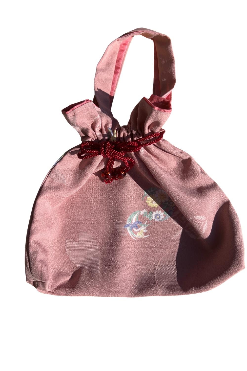 Kimono Kinchaku Bag: Japanese Drawstring Wristlet Pouch - Etsy