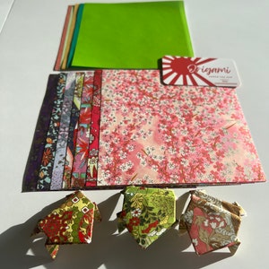 Lot de 3 grenouilles sauteuses en origami avec 10 feuilles d'origami japonais et instructions, arts du papier, jouets pour enfants, jouets éducatifs