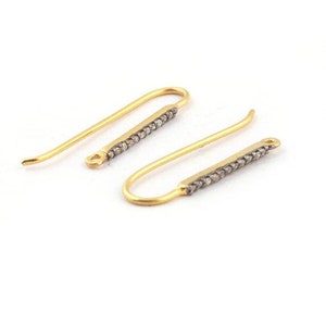 Buy 1 Pair Gold Fish Hook Earrings Ear Wires French Hooks 15.5x9
