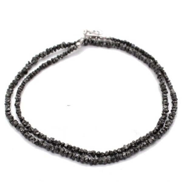Black Diamond Necklace Etsy