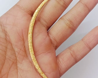 Pave Diamond Crescent Moon Pendant 82x3mm 925 Sterling Vermeil Large Moon Diamond Necklace Minimalist Art Deco Celestial Jewelry Gifts
