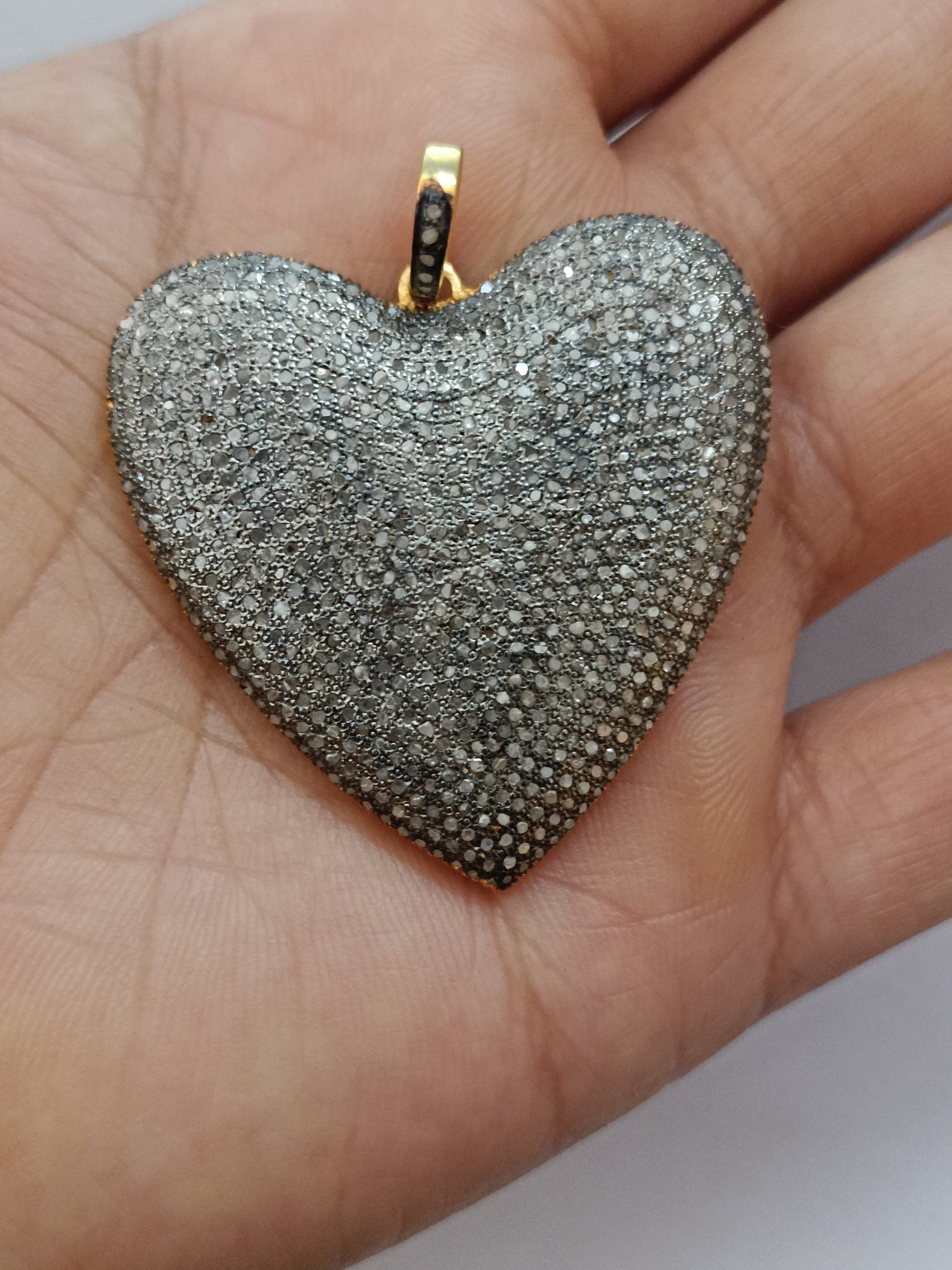 Collana Con Ciondolo A Forma Di Cuore Con Nodo D'amore In Argento Sterling Con Zirconi Bicolore, Ragazza E Cane - Foto 2