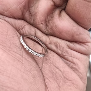 14k guld diamant halv allvarsring paved vigselring jubileumspresent till kvinnor